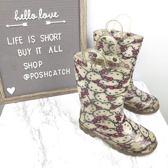 EUC Western Chief Hello Kitty Easy On Rain Boots - Picture 7 of 7